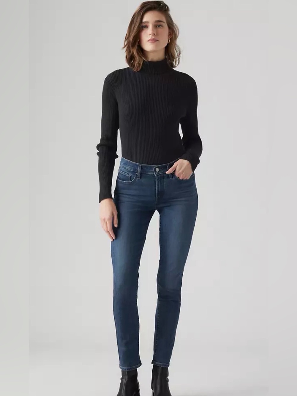 Levi's 311 Shaping Skinny Jeans - Dark Blue Denim size 29x30